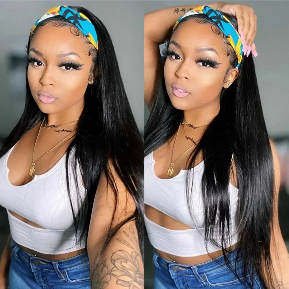 Jerry Curly Half Wig Human Hair Seamless Kinky Curly 3 In 1 Half Wig  Machine Heandband Clip In Wig No Sew In Black Color