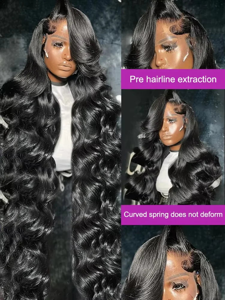 Brazilian 250% Density 30 32 inch 13x6 HD Lace Front Human Hair Wigs Body Wave Raw 13x4 Frontal Wigs Women Glueless Closure Wigs