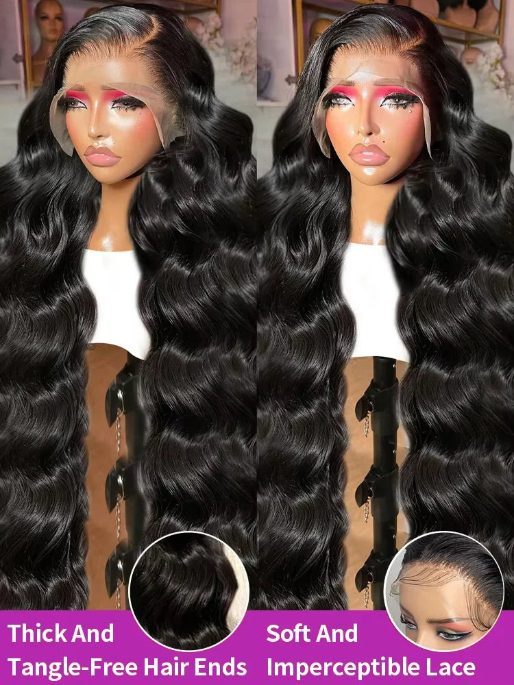 Brazilian 250% Density 30 32 inch 13x6 HD Lace Front Human Hair Wigs Body Wave Raw 13x4 Frontal Wigs Women Glueless Closure Wigs