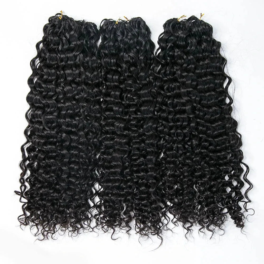 Human Crochet Hair Pre Looped Feather Human Crochet Hair Water Wave Boho Braids Crochet Human Miracle Knots Crochet Human Hair