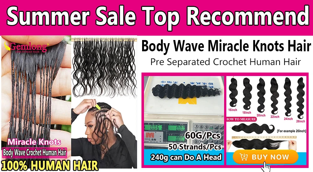 Miracle Knots Crochet Human Hair Burmese Curly Crochet Hair Deep Wave Pre-Separated Feather Human Crochet Curly 100% Human Hair