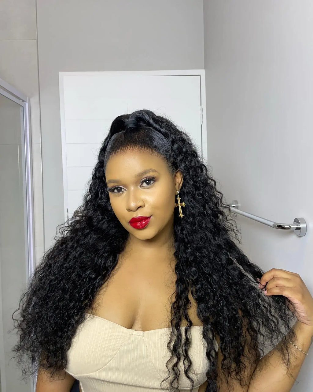 300 High Density HD 13x6 Deep Wave Lace Frontal Wigs 40 50 Inch Jerry Curly Human Hair Wigs Transparent Brazilian Real Virgin Hair 13x4 Water Wave Lace Front Human Hair Wigs For Women Preplucked With Baby Hair