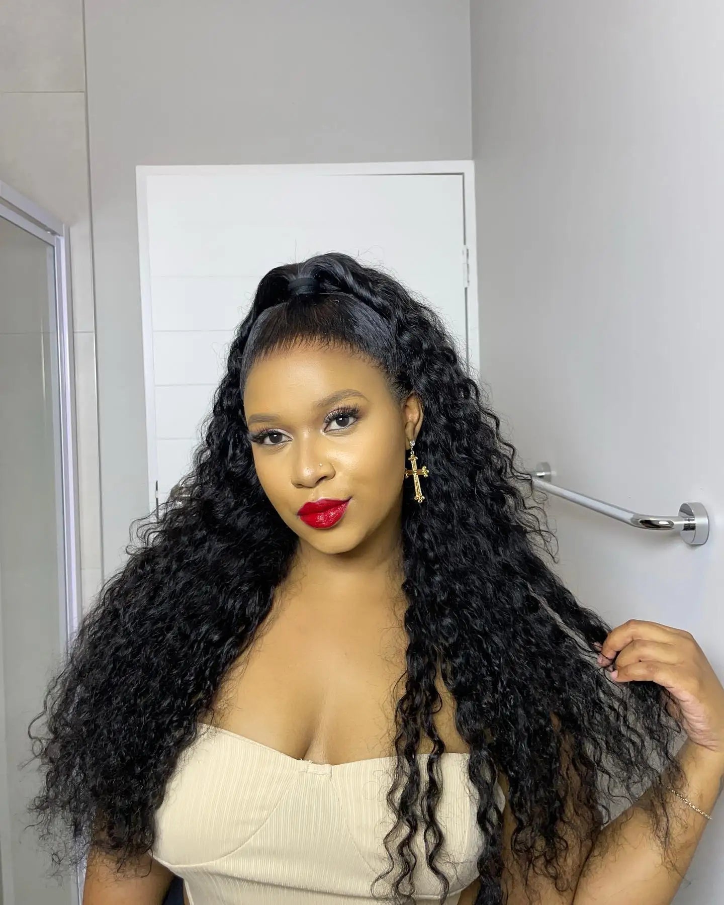 300 High Density HD 13x6 Deep Wave Lace Frontal Wigs 40 50 Inch Jerry Curly Human Hair Wigs Transparent Brazilian Real Virgin Hair 13x4 Water Wave Lace Front Human Hair Wigs For Women Preplucked With Baby Hair