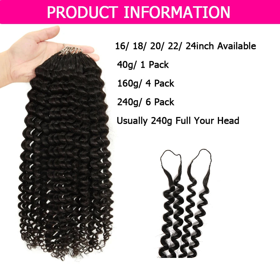 Deep Wave Crochet Human Hair For Braiding Curly Invisible Knot Pre Separated Knotless Crochet Human Hair Extensions With String
