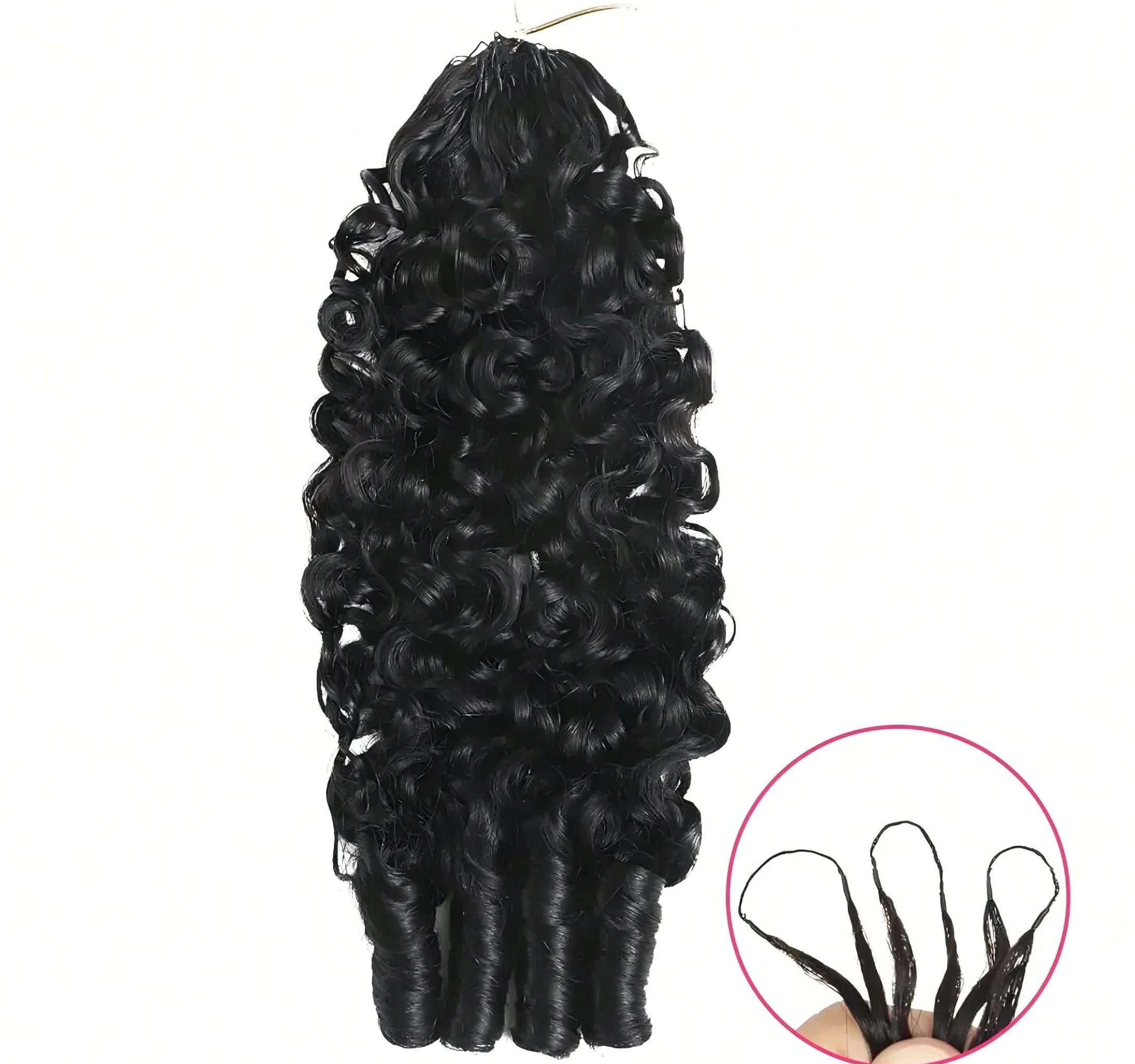 Natural Color Burmese Curly Crochet Human Hair Extensions Soft Silky Bouncy Texture Full Head Luxury Human Hair