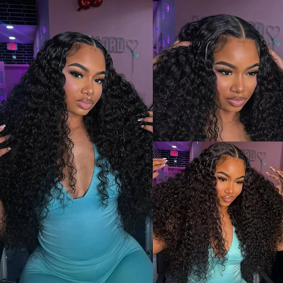 40 Inch Deep Wave 13x6 13x4 Lace Front Human Hair Wigs 250% Remy Curl 5x5 Glueless Ready To Wear Closure Burmese Remy