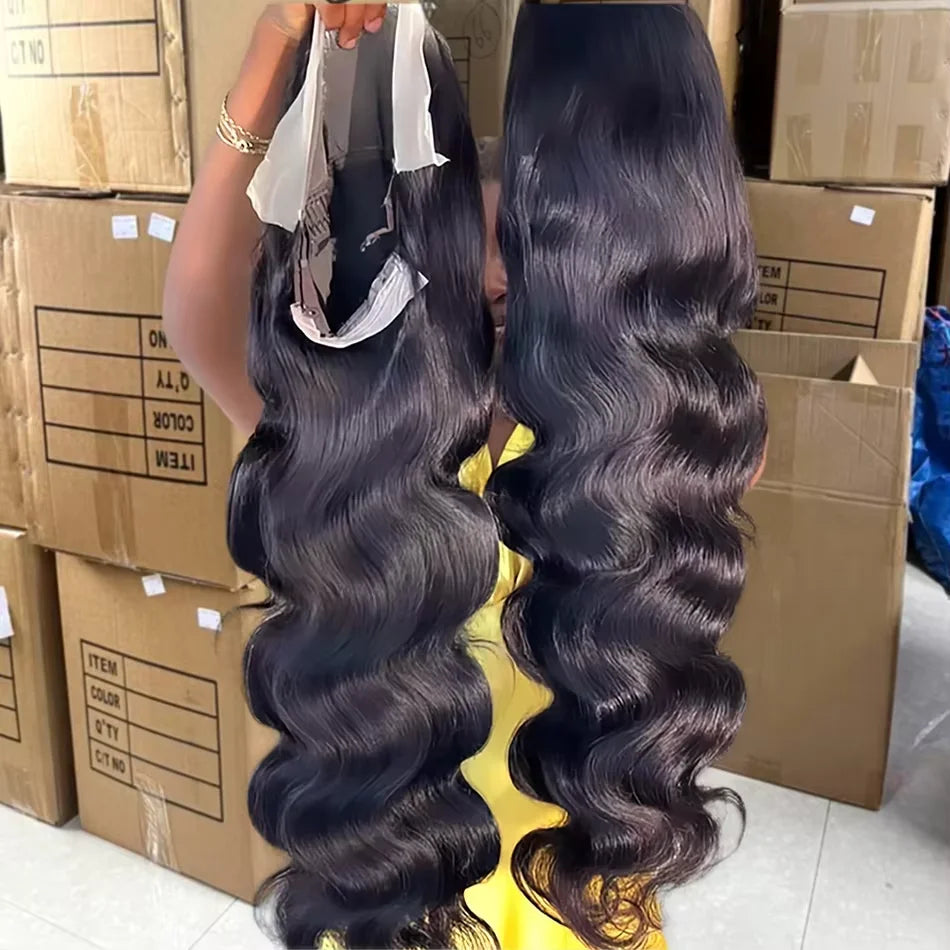 Brazilian 250% Density 30 32 inch 13x6 HD Lace Front Human Hair Wigs Body Wave Raw 13x4 Frontal Wigs Women Glueless Closure Wigs