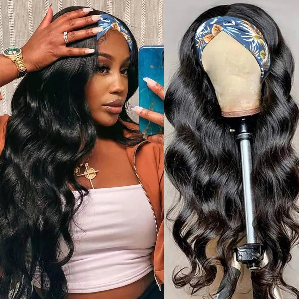 Jerry Curly Half Wig Human Hair Seamless Kinky Curly 3 In 1 Half Wig  Machine Heandband Clip In Wig No Sew In Black Color