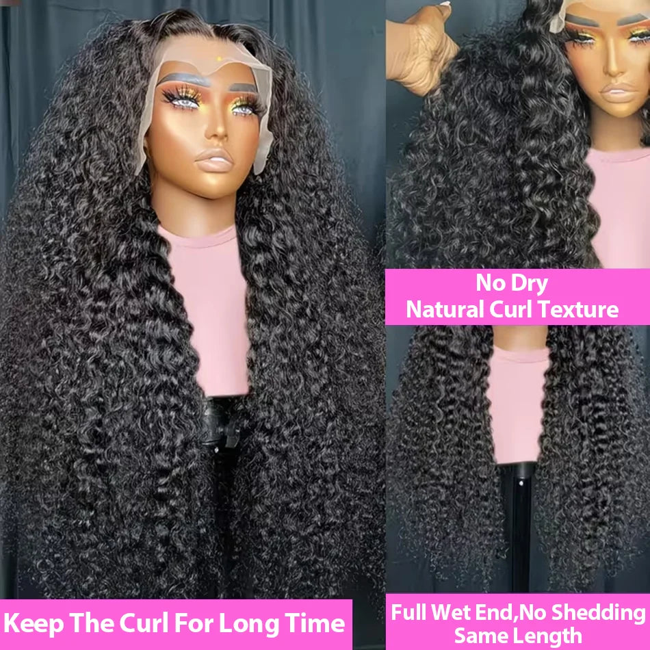 40 Inch Deep Wave 13x6 13x4 Lace Front Human Hair Wigs 250% Remy Curl 5x5 Glueless Ready To Wear Closure Burmese Remy