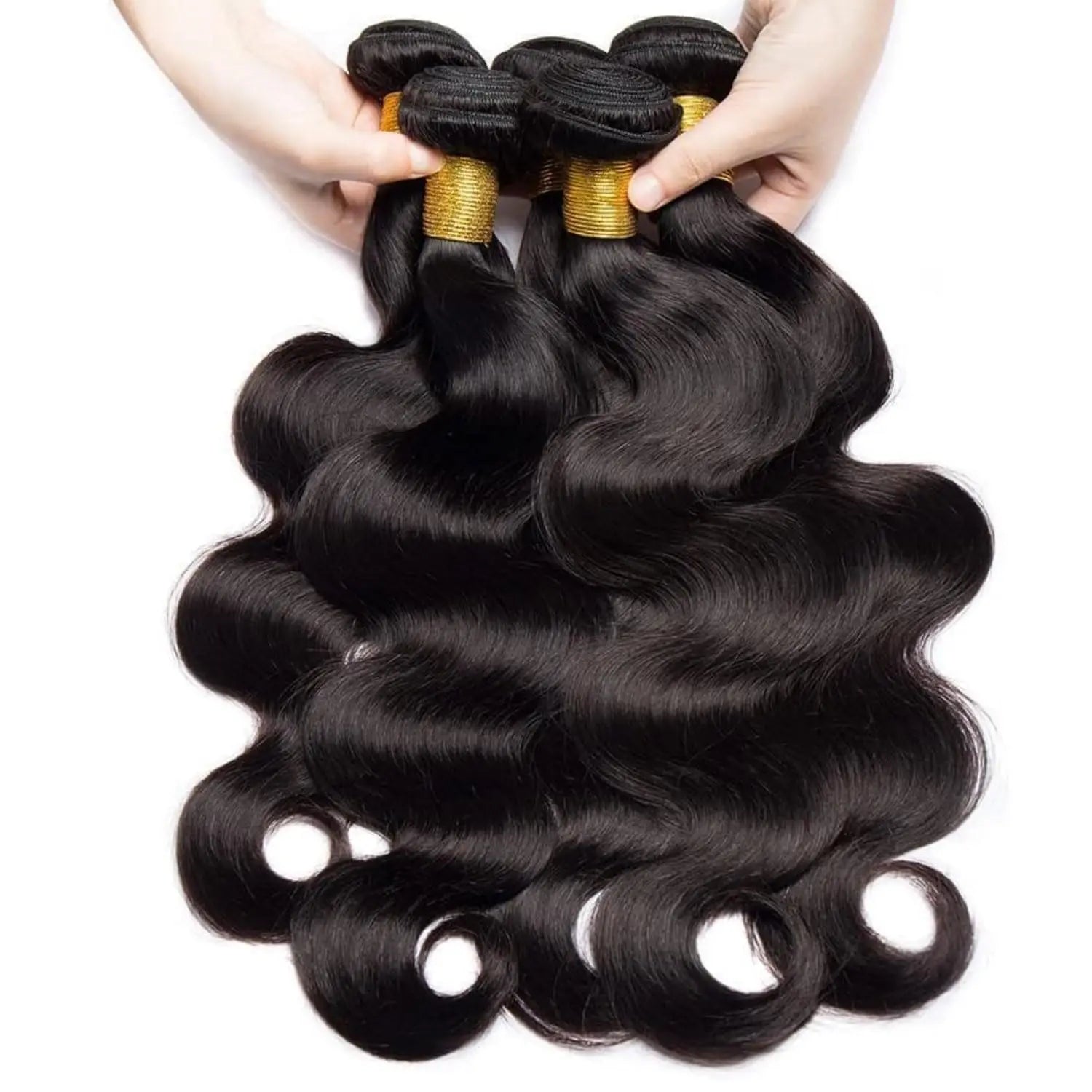 Body Wave Bundles Natural Black Human Hair Brazilian Hair Weave Bundles  Human Hair Extensions 1 3 4 PCS Bundles