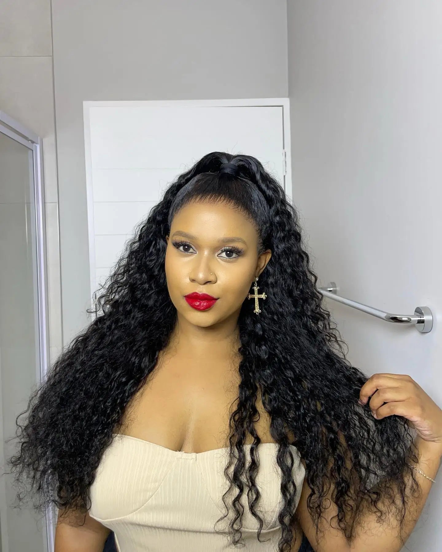 300 High Density HD 13x6 Deep Wave Lace Frontal Wigs 40 50 Inch Jerry Curly Human Hair Wigs Transparent Brazilian Real Virgin Hair 13x4 Water Wave Lace Front Human Hair Wigs For Women Preplucked With Baby Hair