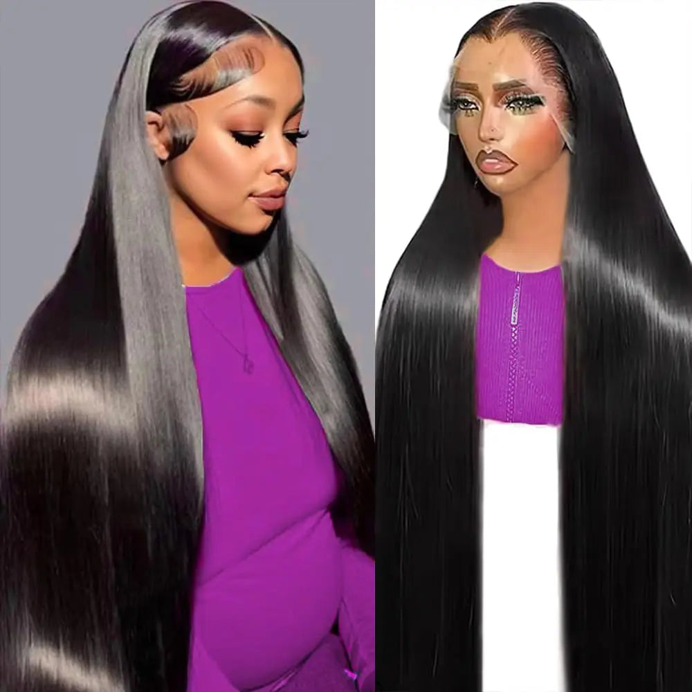 13x6 HD Lace Human Hair Wig Pre Plucked Bone Straight Lace Front Human Hair Wigs For Woman 200 Density 5x5 HD Lace Closure Wig 13x6 HD Lace Front Wigs Human Hair 200 Density Soft Silky Straight Human Hair Lace Frontal Wigs fo