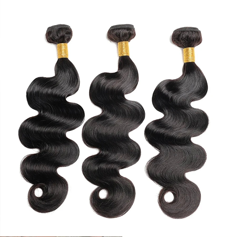 Body Wave Bundles Natural Black Human Hair Brazilian Hair Weave Bundles  Human Hair Extensions 1 3 4 PCS Bundles