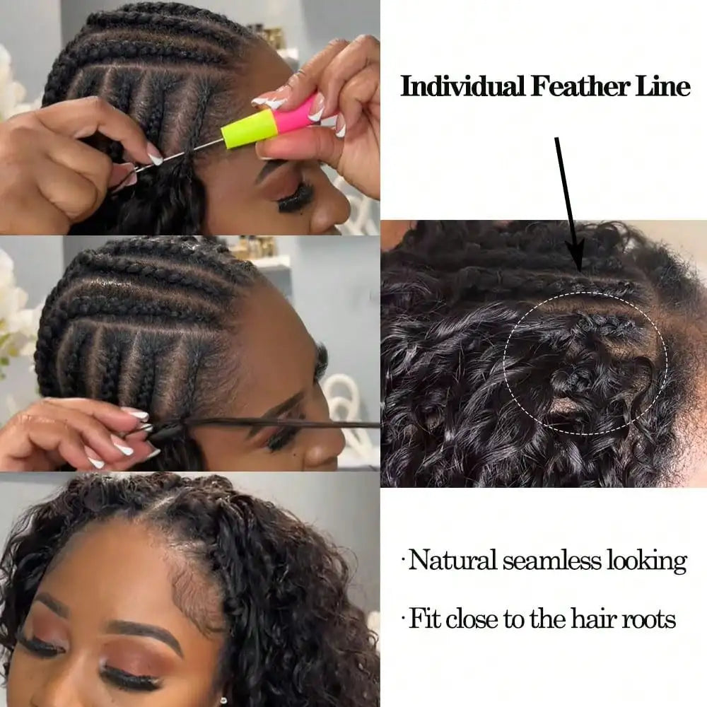 Natural Color Burmese Curly Crochet Human Hair Extensions Soft Silky Bouncy Texture Full Head Luxury Human Hair