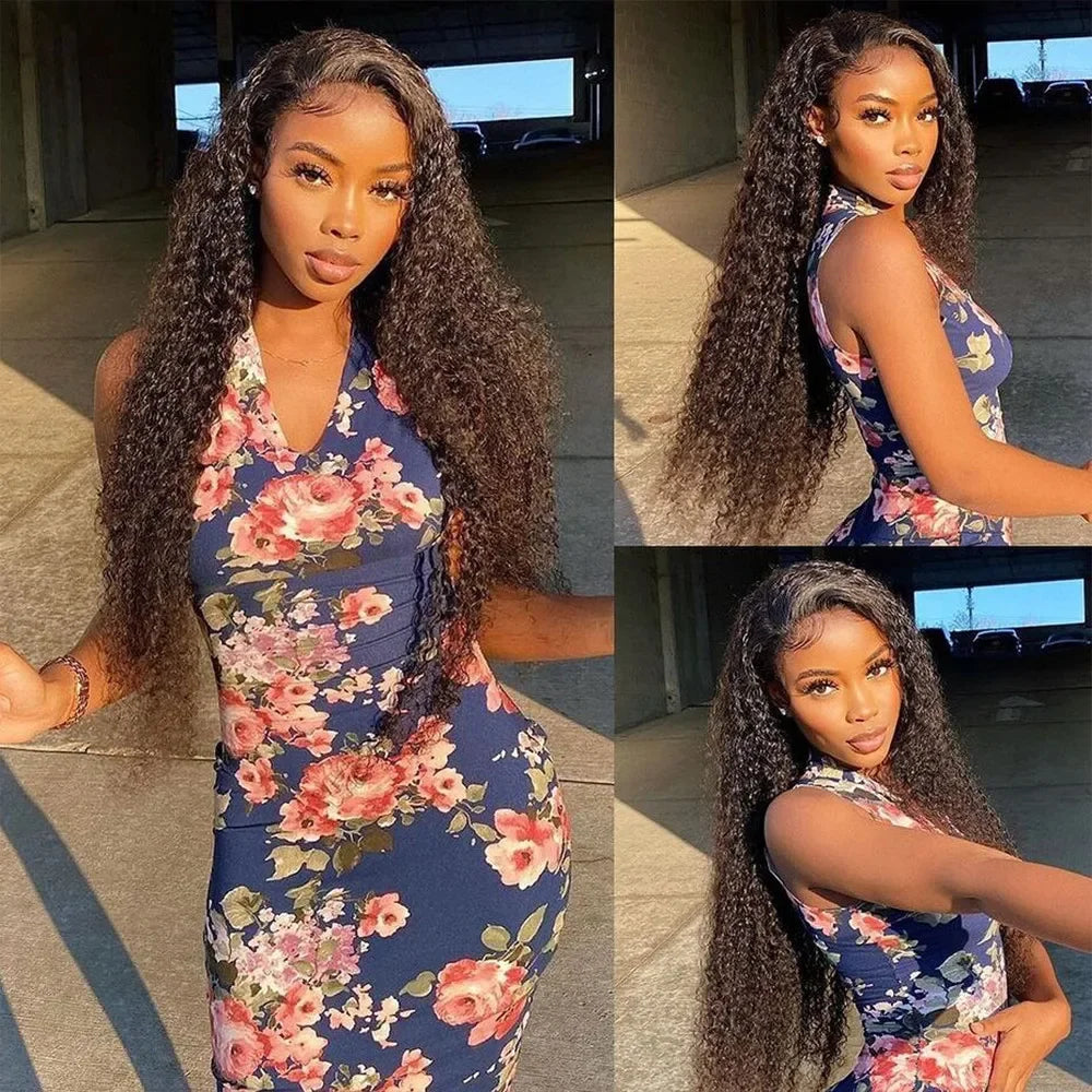 Deep Wave Frontal Wig 13x6 Hd Lace Loose Wave Wigs Brazilian Hair Natural Hairline Pre Plucked 40 Inch Lace Front Human Hair Wig