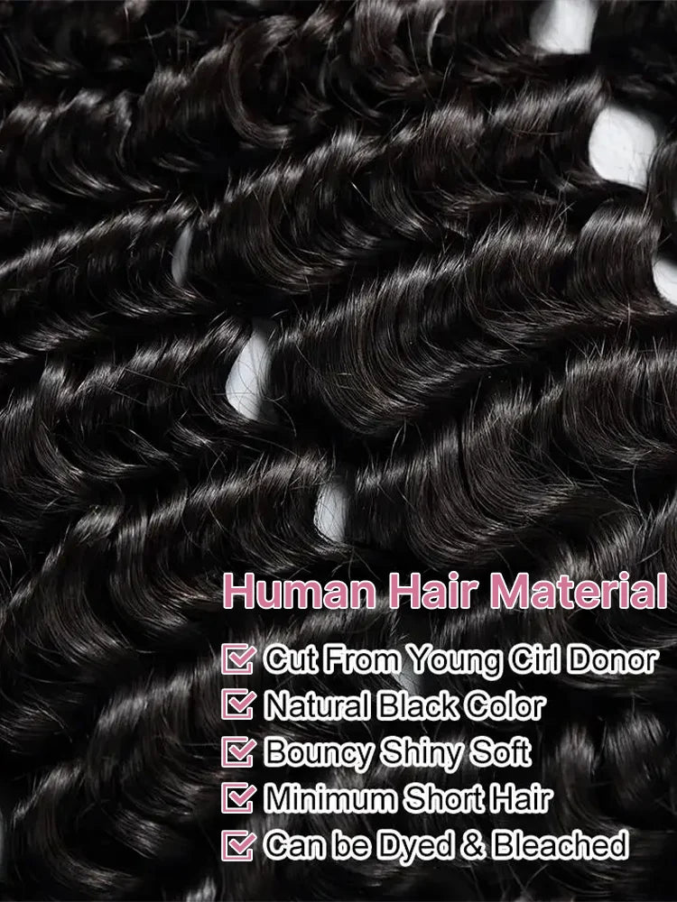 300 High Density HD 13x6 Deep Wave Lace Frontal Wigs 40 50 Inch Jerry Curly Human Hair Wigs Transparent Brazilian Real Virgin Hair 13x4 Water Wave Lace Front Human Hair Wigs For Women Preplucked With Baby Hair